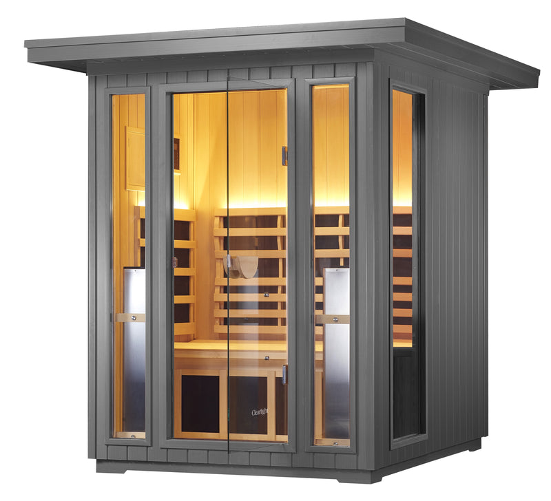 Clearlight Outdoor 2 outdoor infrared sauna for terraces and gardens