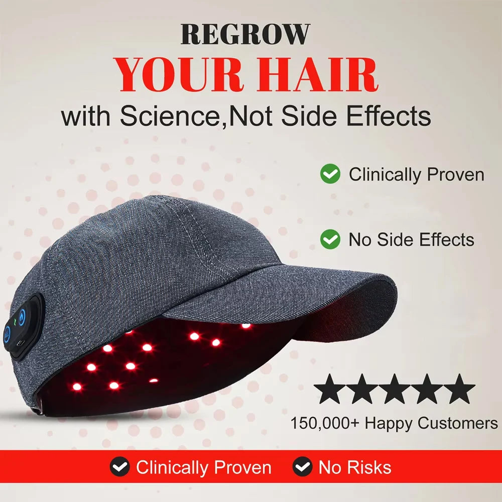 Infrared light hair growth device promoting scalp renewal and circulation