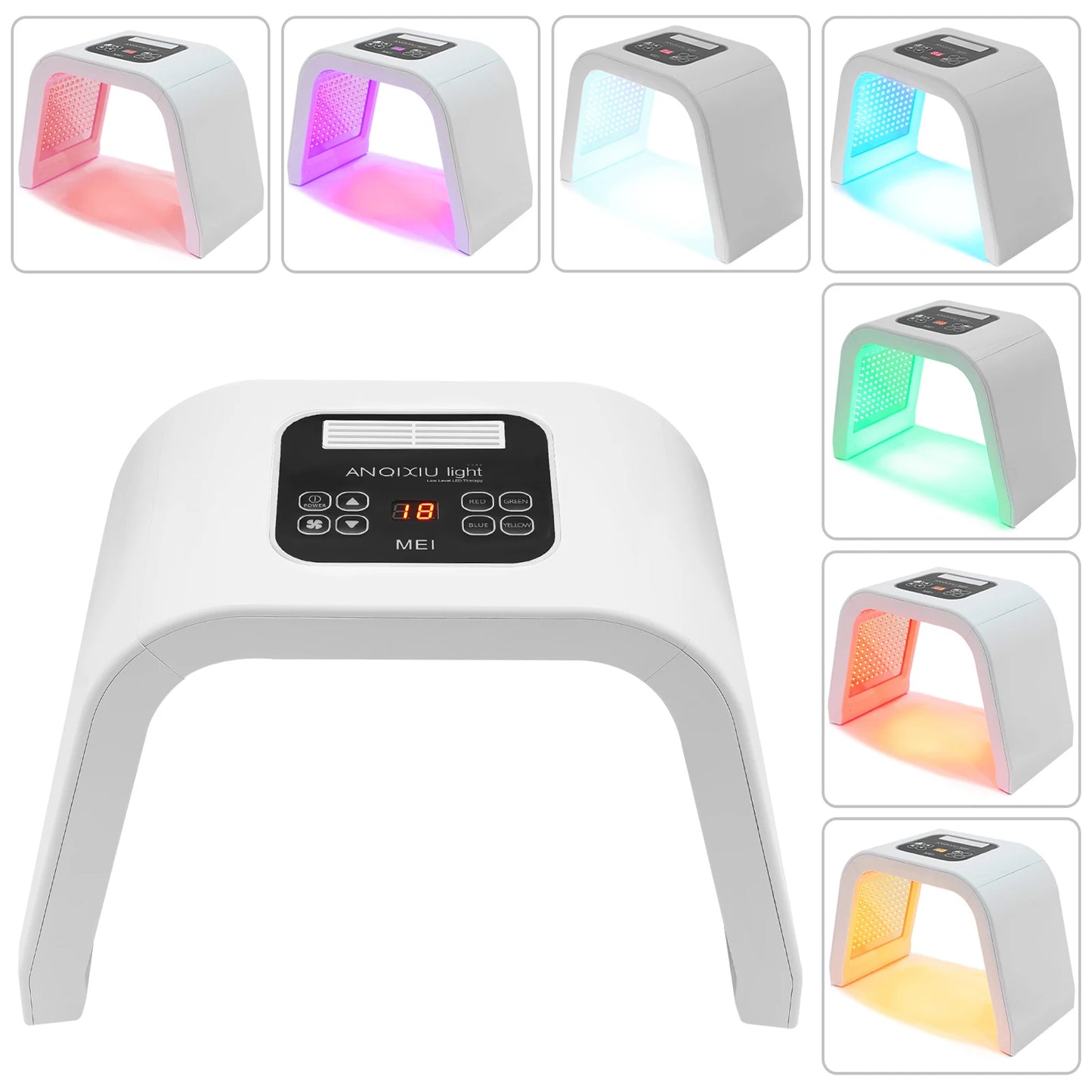 Luxury skin rejuvenation LED device with seven light wavelengths