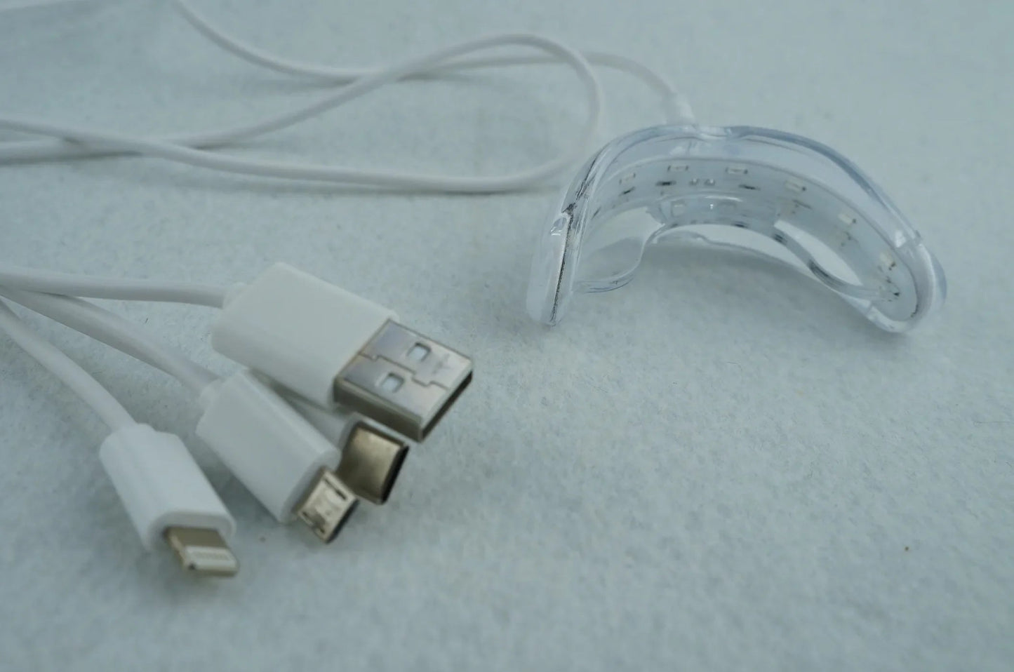 Detail of 4-in-1 USB connector — portable and elegant technology